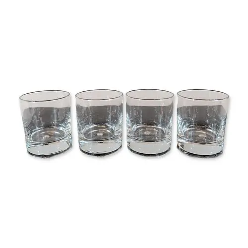 4pc Pasabahce Turkey Crystal Old Fashioned Glasses