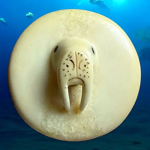 A DIVISION ONE HIGH RELIEF WALRUS BUTTON