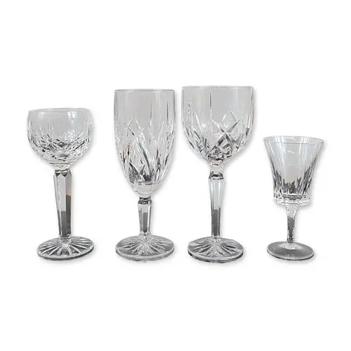 Group of Four Marquis by Waterford and Gorham Crystal Stemware
