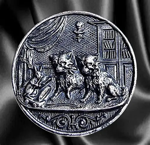 A DIVISION ONE PICTORIAL ANIMAL BUTTON