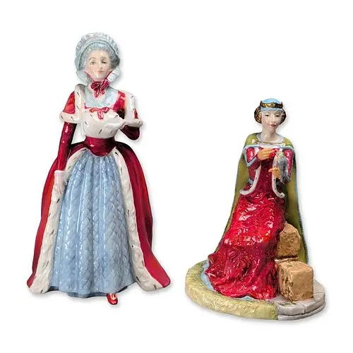 2pc Royal Doulton Limited Edition Bone China Figurines