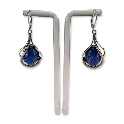 Sterling Silver and Lapis Lazuli Drop Earrings