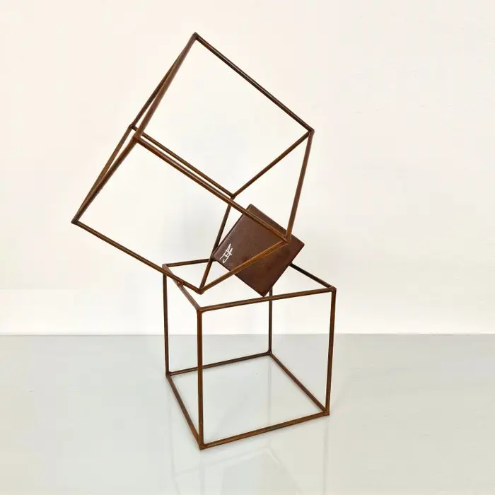 José Soler Art - Tri Cubes Rust
