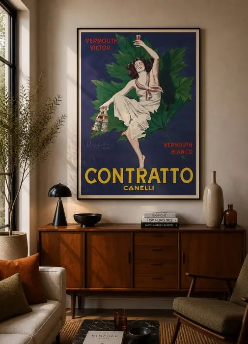 Leonetto Cappiello - Vermouth Victor - Contratto Canelli...