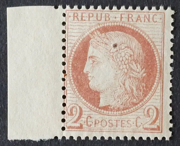 France 1872 - Cérès dentelé, 2 c. brown-red, new** - Yvert 51