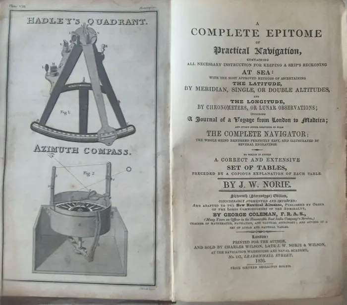 J. W. Norie - A Complete Epitome of Practical Navigation - 1856