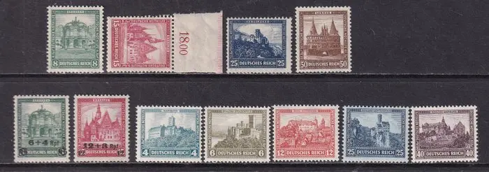 German Empire 1931/1932 - German Emergency Aid: Buildings (II)/(III)