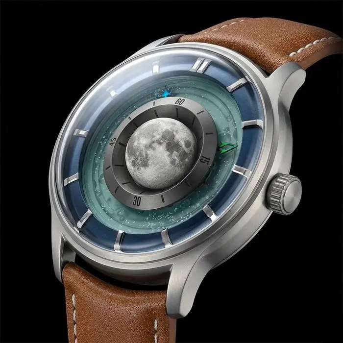 SWISSORA - Super Luna Nature – Automatic with Rotating 3D Moon - Men -