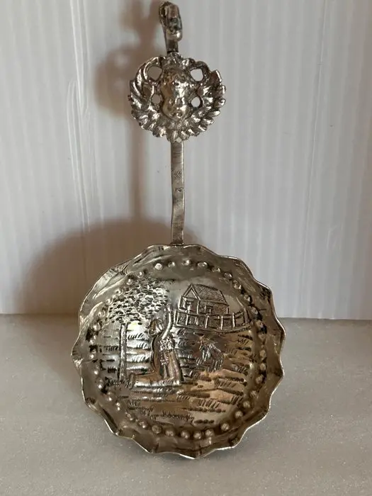Spoon - .830 silver - Antique Dutch caddy spoon
