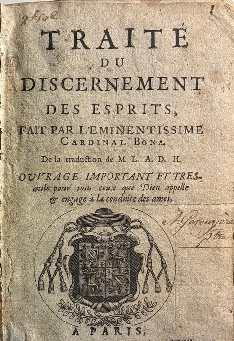Cardinal Giovanni (Jean) Bona - Traité du Discernement...