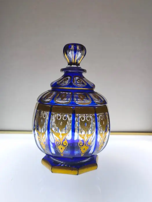 Baccarat - Sugar bowl - Empire bleu cobalt XiX ème - Crystal