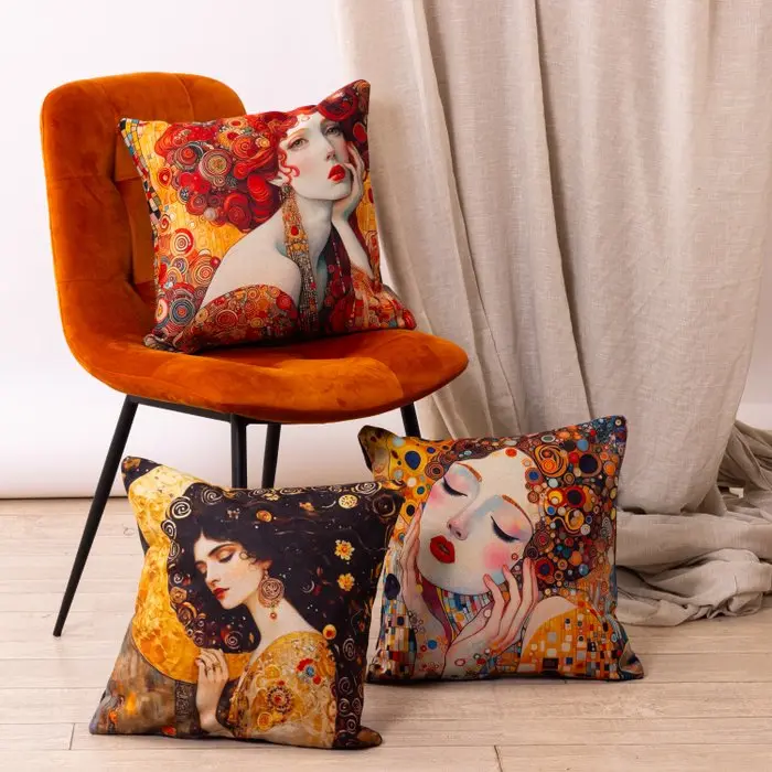 AA213 - 3 Artistic Pillowcases 45×45 cm - Tribute to...
