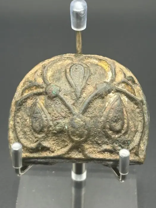 Byzantine Bronze Ornamental appliqué with relief...