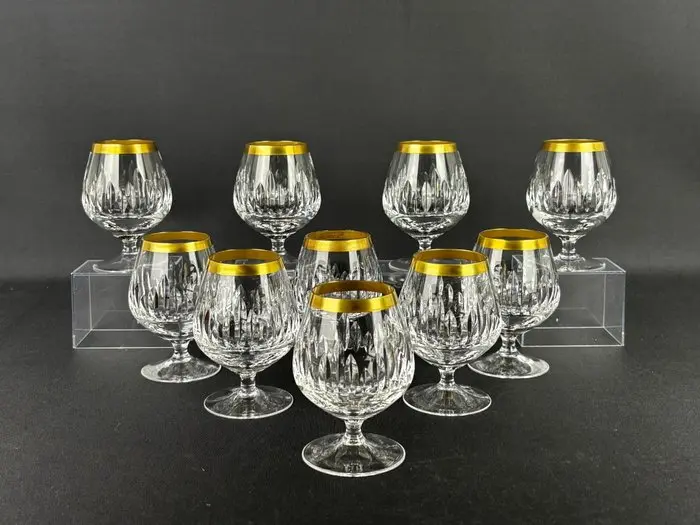 Driburg Kristall - Drinking set (10) - Goldrand - Crystal...