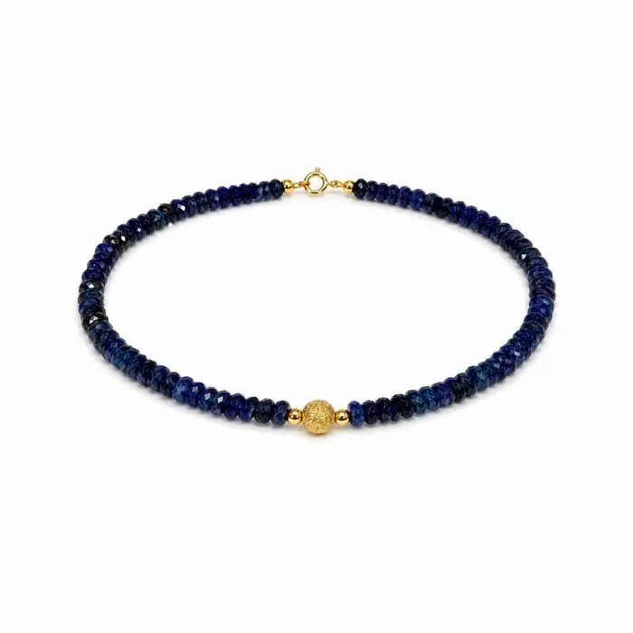 No reserve price - Bracelet - 18 kt. Yellow gold Sapphire