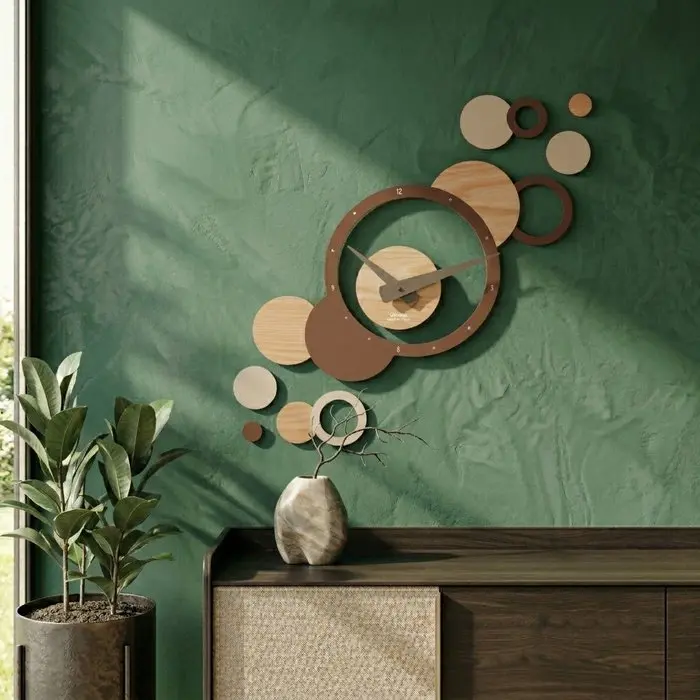 Wall clock - GIallobus - Contemporary Wood - 2024 - Bubbles