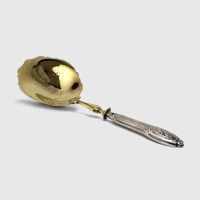 Fruit spoon - Belle Époque - Louis XVI Revival style - .800 silver