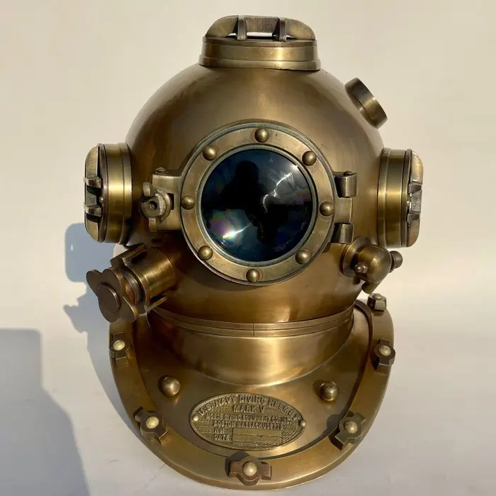 Diving helmet - XXL deluxe U.S. "Mark V" Deep Sea Divers-helm - Metal