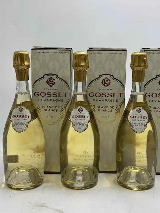 Gosset, Grand Blanc de Blancs - Champagne Blanc de Blancs - 3 Bottles (0.75L)