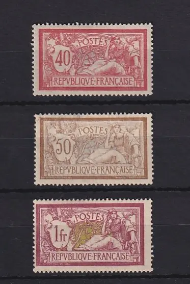 France 1900 - Série des Mersons - Yvert n°119/121