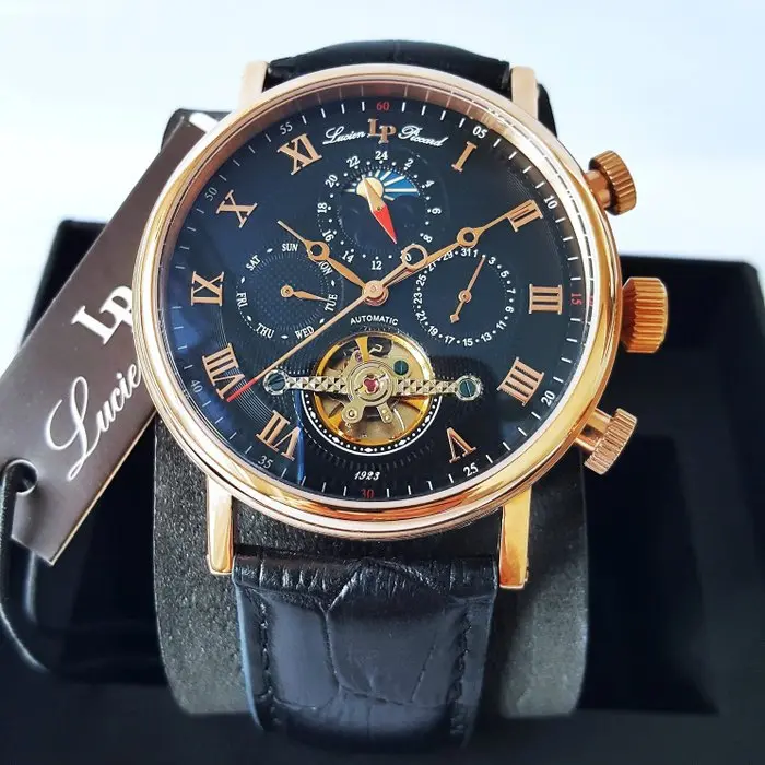 Lucien Piccard - Automatic - Calendar - Moon / Sun - Gold...