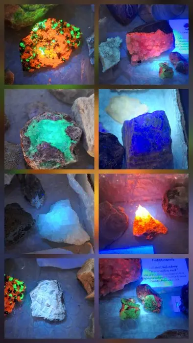 Mixed minerals Fluorescent - Height: 10.5 cm - Width: 2 cm- 1933 g - (34)