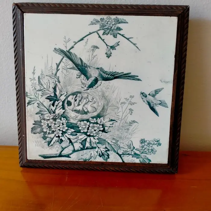 Sarreguemines - Coaster - Iron Land - Ceramic, Wood