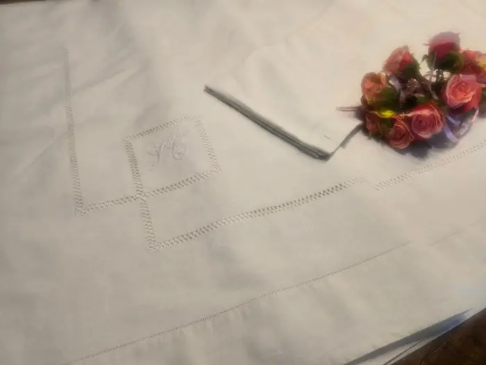 Bed sheet (3) - 270 cm - 230 cm - Ancient trousseaus