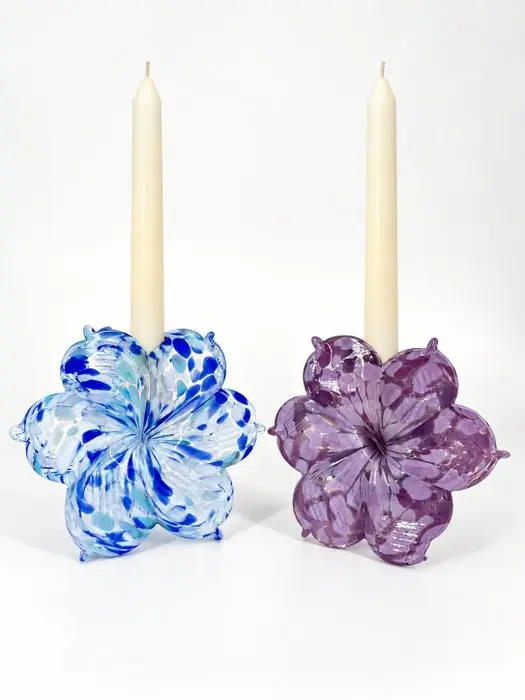 Centrepiece (2) - Glass - Flowers in Artistic Glass