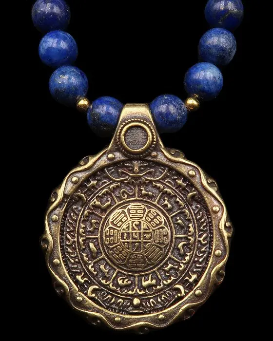 Lapis lazuli - Melong Mirror – Tibetan Exorcism – Shield...