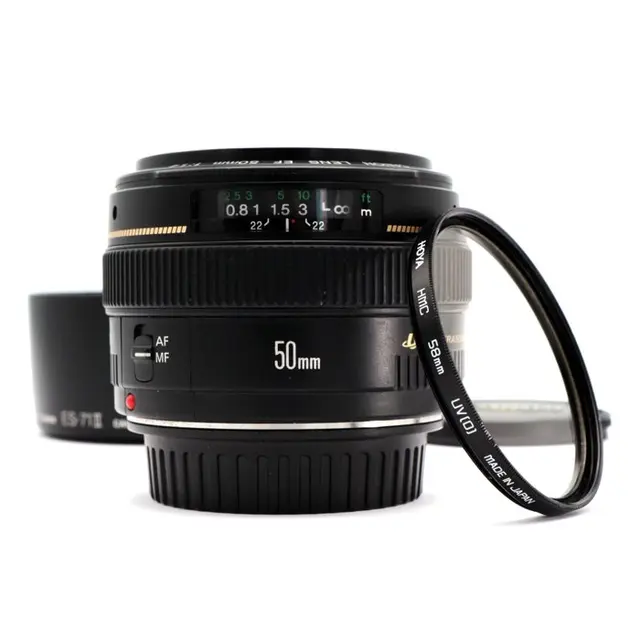 Canon EF 50mm f/1.4 USM - standaard lens, portret lens Camera lens