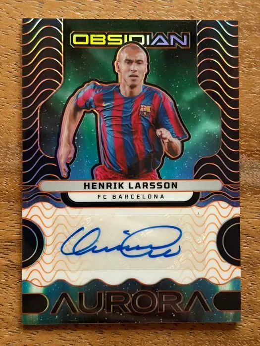 Panini Obsidian Henrik Larsson AA-HL Autographed card