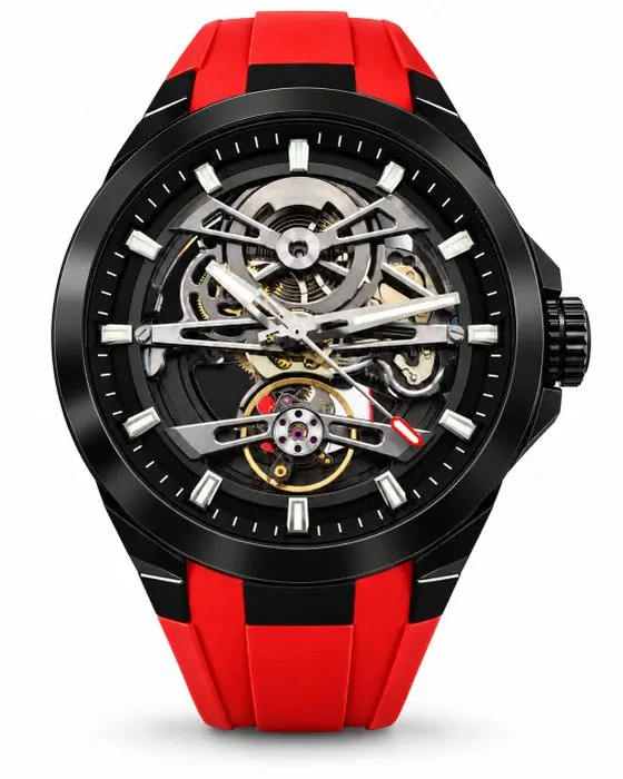 AKOR Le Locle - Noxium 01 Red — Automatic Skeleton Watch...