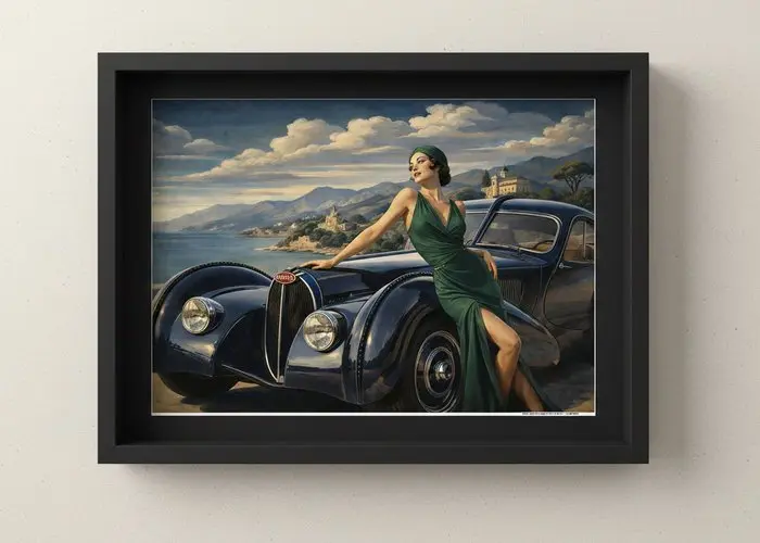 Bugatti Type 57SC Atlantic on the Côte d’Azur artwork...