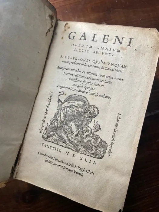 Galeno - Galeni Operum Omnium Sectio Secunda - 1542