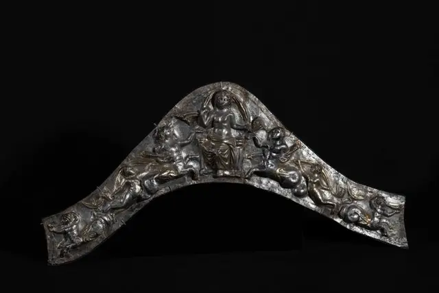 Ancient Roman Silver rare finial for a ceremonial chair