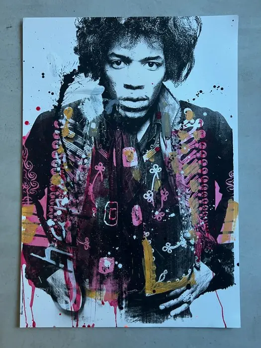 Ronald Chapeau (1969) - Jimi Hendrix (handfinished)