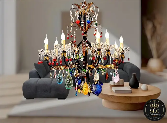 SLC Illumina - MG - Chandelier - Wrought iron - Model: Fruit of the Loom 8L