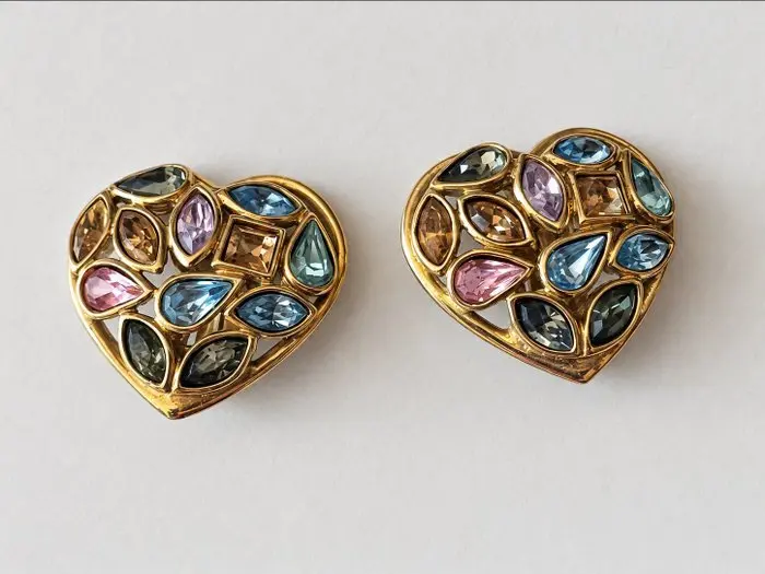 Yves Saint Laurent - Gold-plated, Metal - Clip-on earrings - Caged Heart" Model