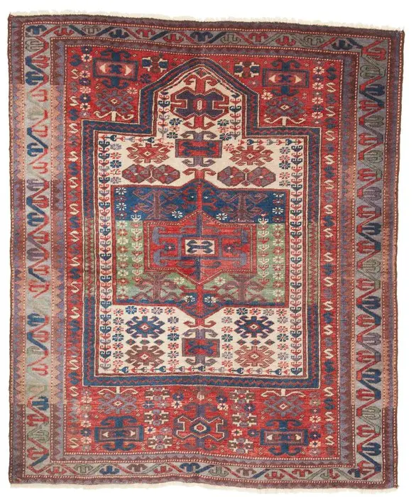 Shirwan - Kazak - Rug - 117 cm - 98 cm - Caucasus - Antique ca. 1920