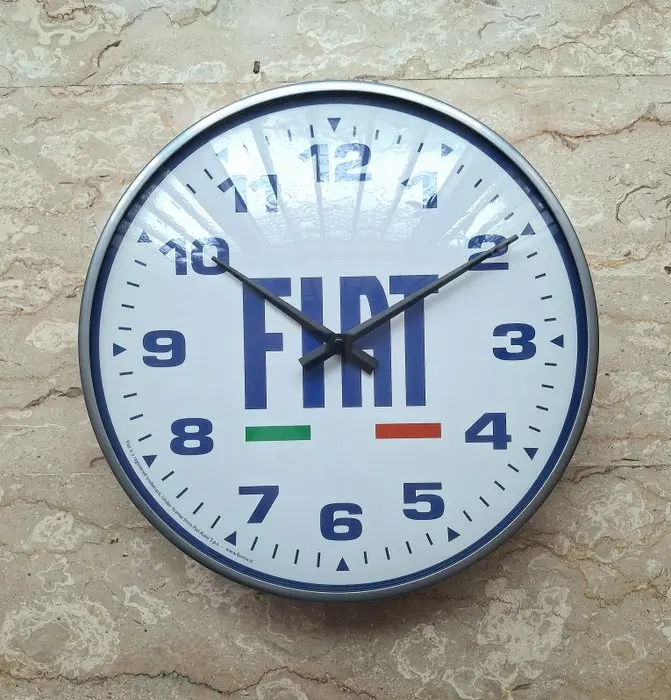 Wall clock - FIAT - Vintage Metal, Glass - two thousand