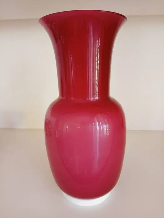 Venini - Vase - Opalino - Opaline glass, 39 cm - Venini opaline vase