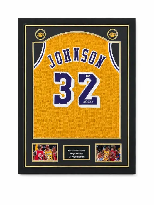 Los Angeles Lakers - NBA - Magic Johnson - Premium Frame - NBA Jersey