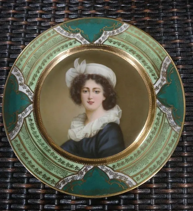 Vienna style - Dish - Porcelain - Vienna Plate, 19th Century