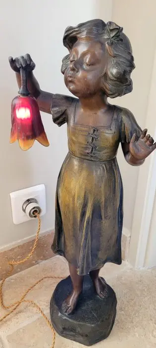 A. de RANIERI - Sculpture, Après la fête - 55 cm - Spelter