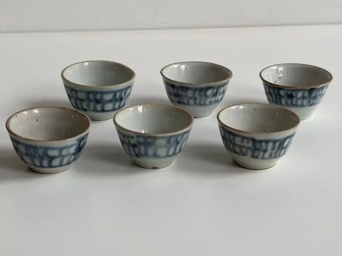 Cup - Chinese Blue & White Cups Qing Dynasty - Porcelain