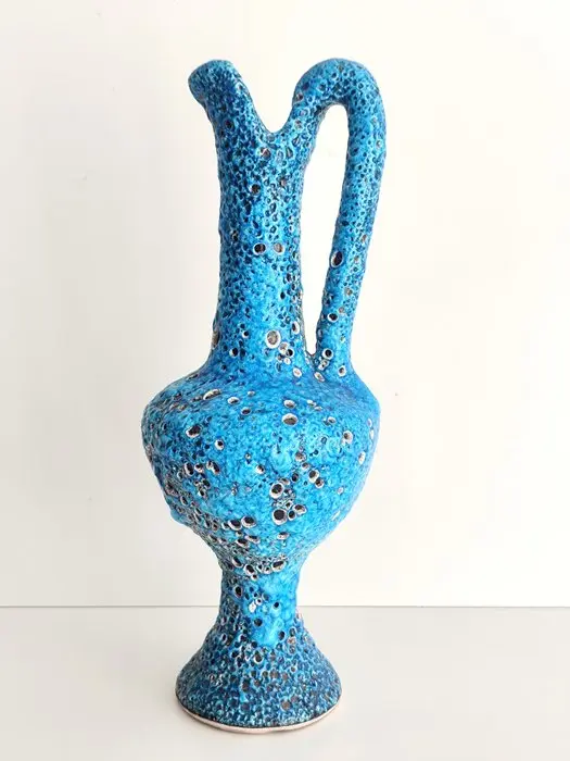 Emaux des Glaciers - Vase - Vintage Fat Lava ceramic ewer vase. - Ceramic