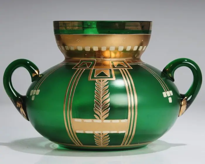 Harrach / Josef Riedel - Lidded vase - Art Nouveau /...