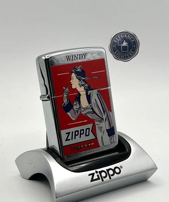 Zippo - Ultra Rare Windy Girl Vintage Box Design 1946-47...