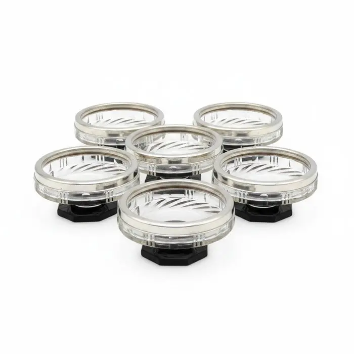 Mastro Argentiere Italiano - Dessert service - 6 Coppette...